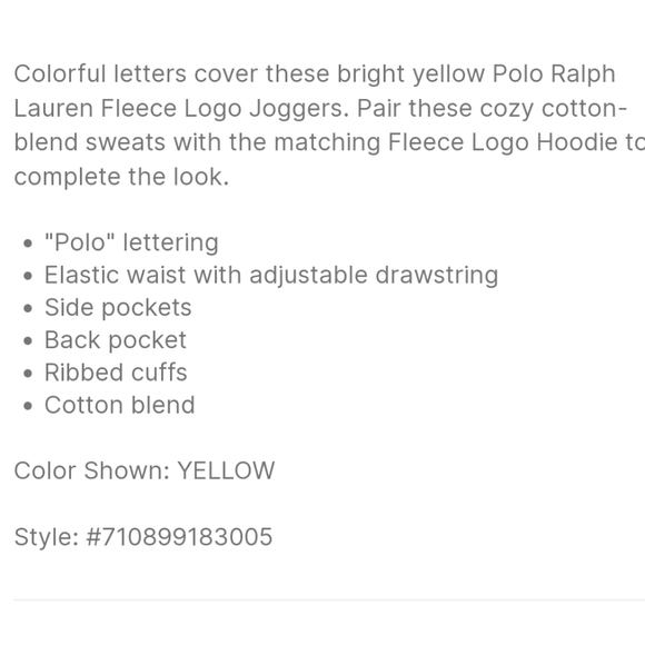 NWT Men's Ralph Lauren Polo Fleece Logo Joggers - Picture 8 of 8